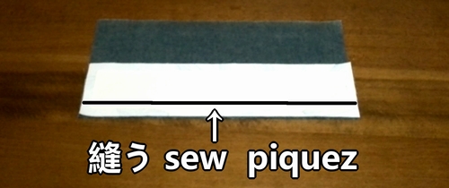 sew the outer fabric and patch fabric